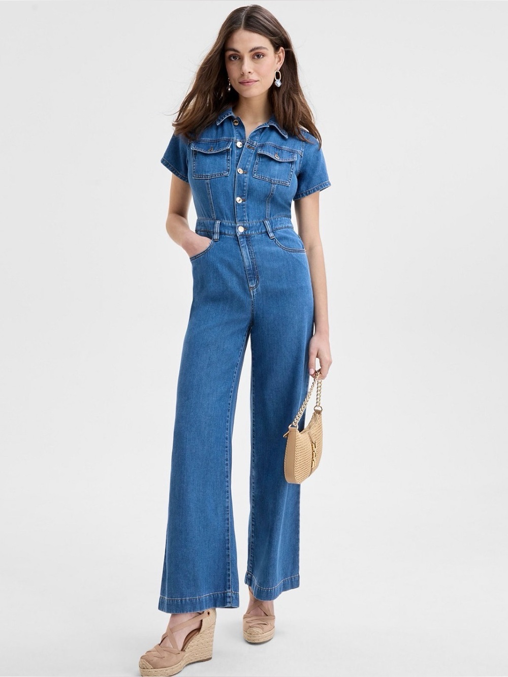 I.N.C. International Concepts women’s Denim jumpsuit. Size 16 with tags.